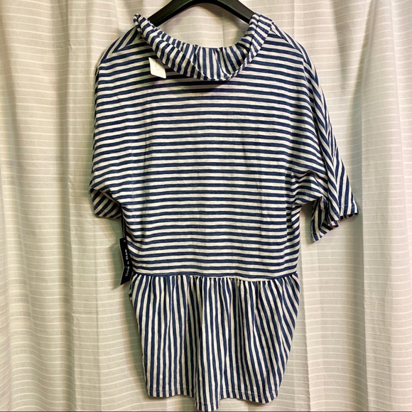 NWT Large Doe & Rae denim blue striped cardigan - Picture 7 of 8